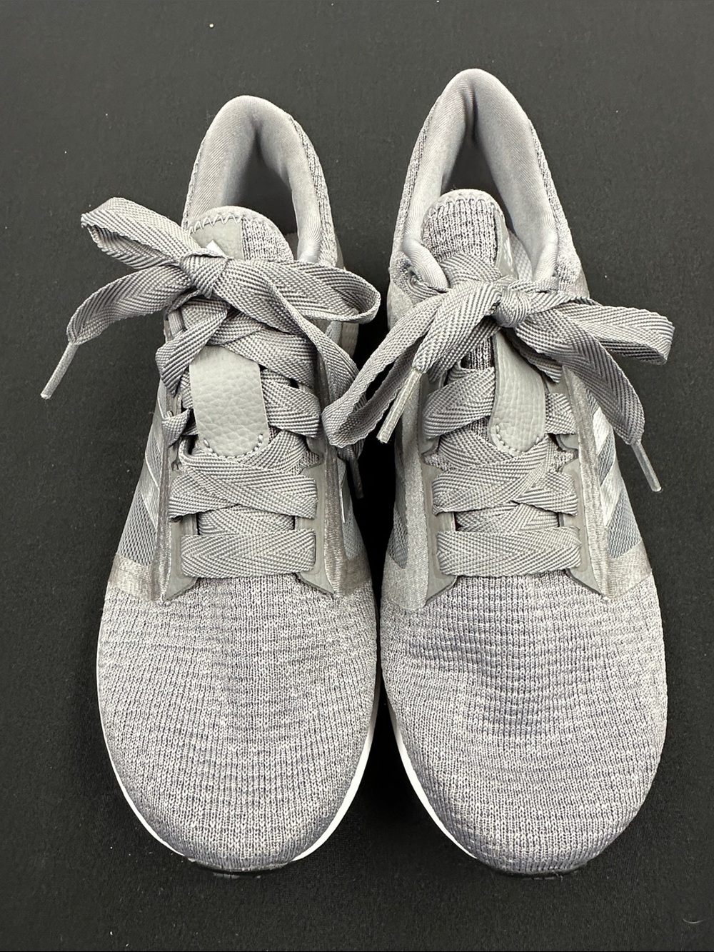 adidas Women's Gray Knit Athletic Sneakers